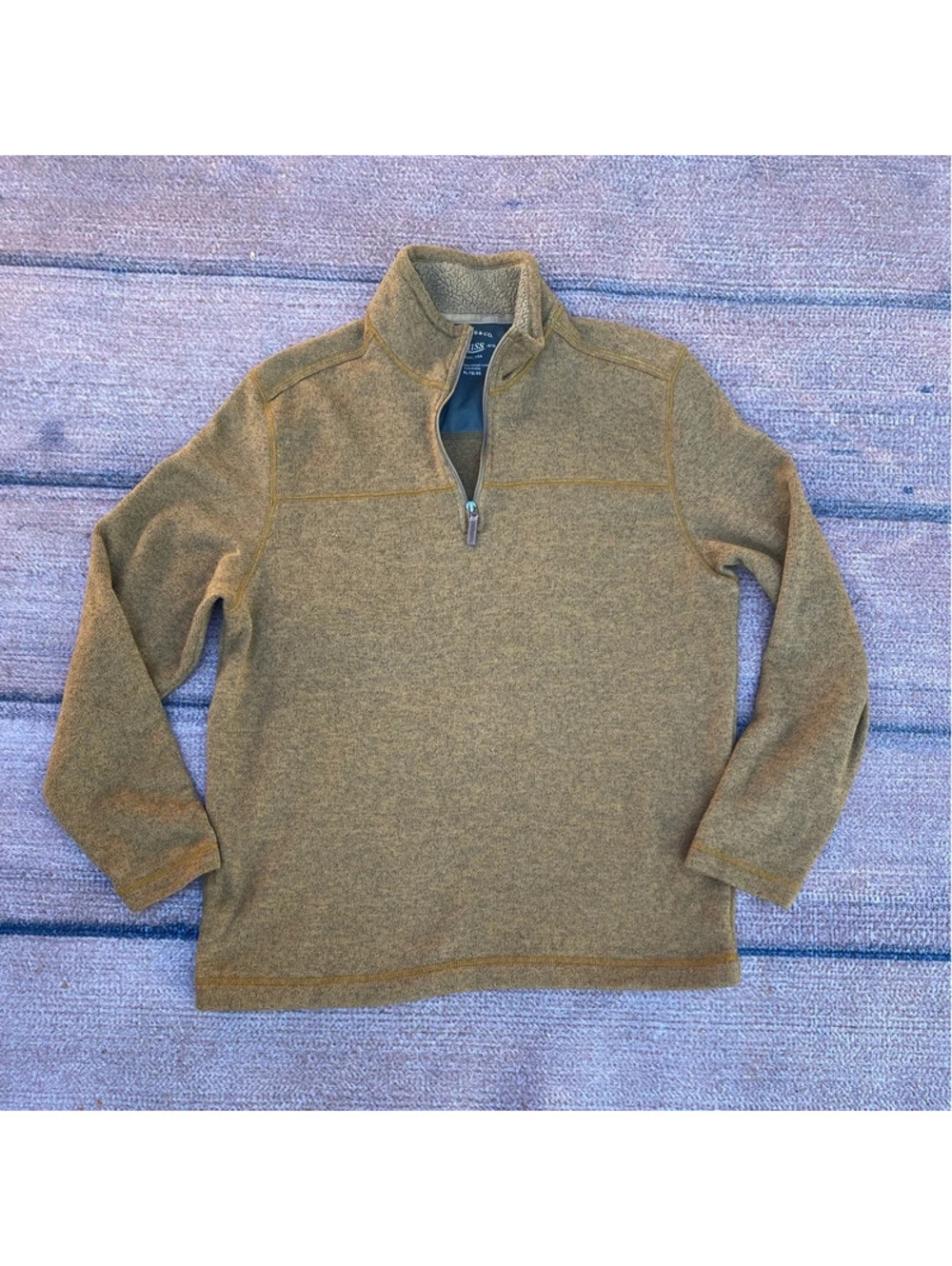 G. H. Bass and Co quarter zip fleece pullover brown XL gorpcore utility rugged